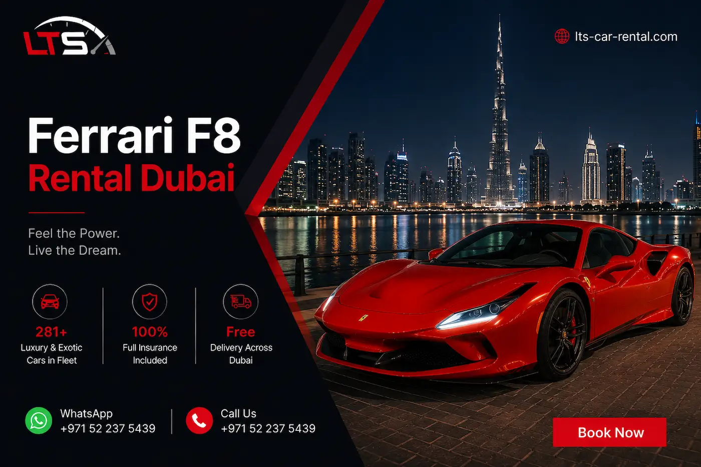 Ferrari F8 Rental Dubai